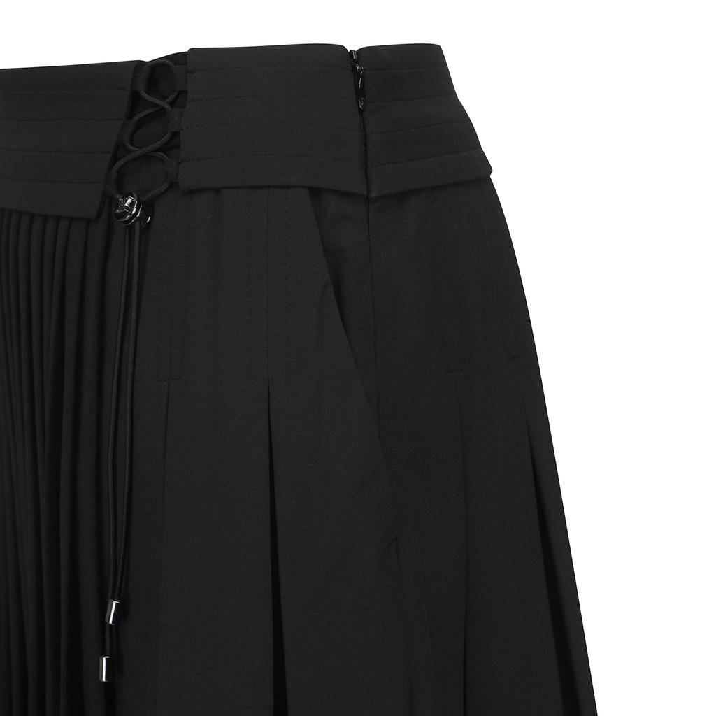 Anew Golf W Lace Up Waist Pleats Sq_Bk