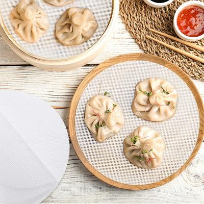 5 шт. Антипригарный круглый коврик для пароварки Силиконовый коврик-сетка для пароварки Бумага для булочек мантоу дим-сам Коврик для ресторанных пароварок Инструмент для приготовления пищи на кухне
