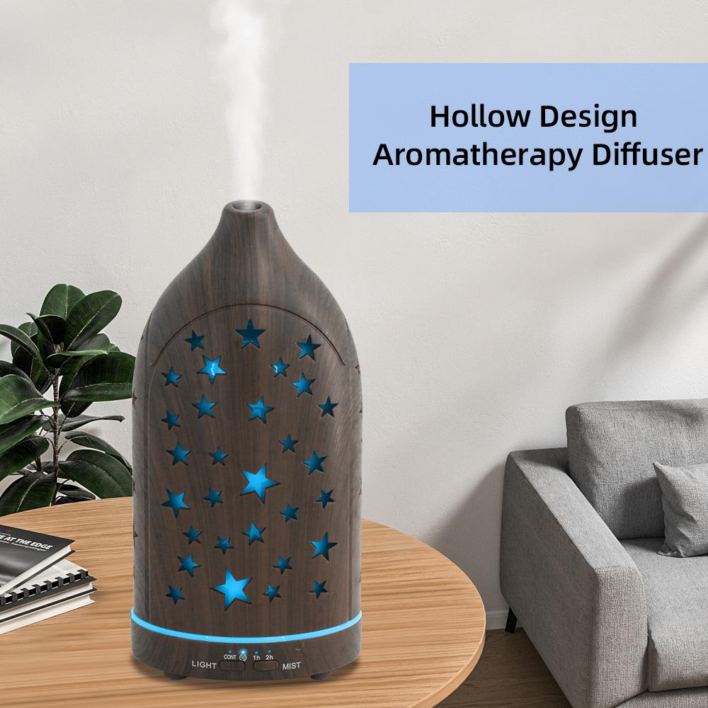 Диффузор Star Hollow, 7 успокаивающих цветов, бесшумная работа, идеально подходит для релаксации