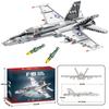 F-18 Strike Hornet Fighter Building Blocks Set, Jet Fighter Construction Kit, Military Toy Gift for Adults, Teens 14+, 1387 Pcs