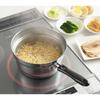 Yoshikawa Overflow Resistant Saucepan, 16cm, 2.1L, with Lid and Draining Function, Kurumentei, Tsubame-Sanjo, Made in Japan, SJ3199