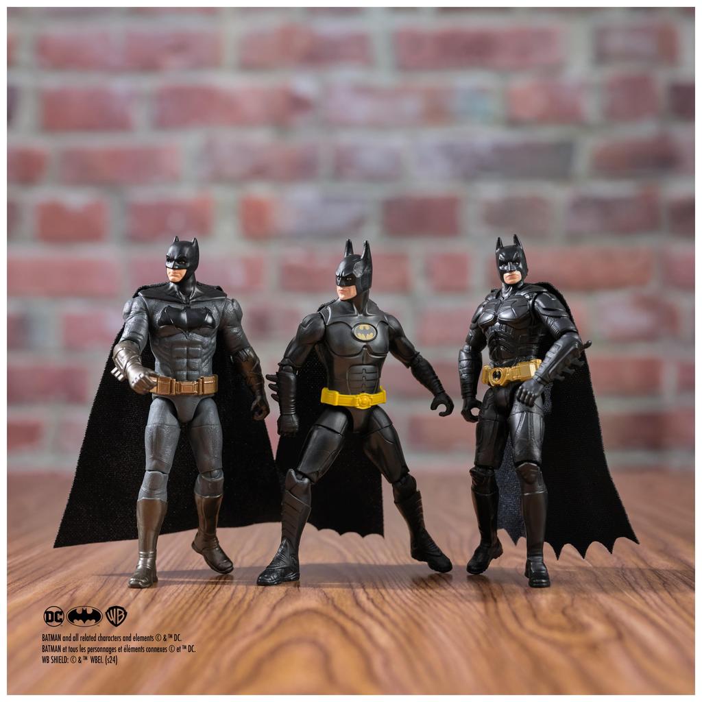 DC Comics Batman 85th Anniversary Spin Master 4 Inch Action Figure Special Edition 3 Pack Трилогия Темного рыцаря American Comics 85TH 3PACK (Возвраты & &