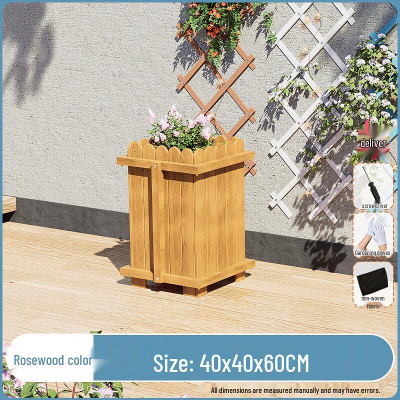 Хуалундун Карбонизированный Массив Дерева Уличный Ящик для Растений