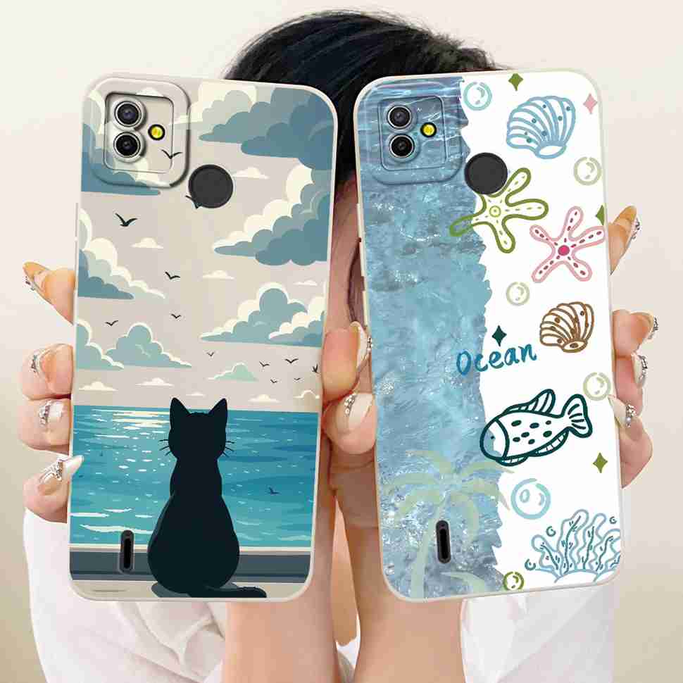 Для Tecno Pop 5 BD2 BD2p BD3 Модный подсолнух Ударопрочный Защитный Чехол для Телефона Для Pop5 Pop 5 Мягкий Силиконовый Чехол 6.1"