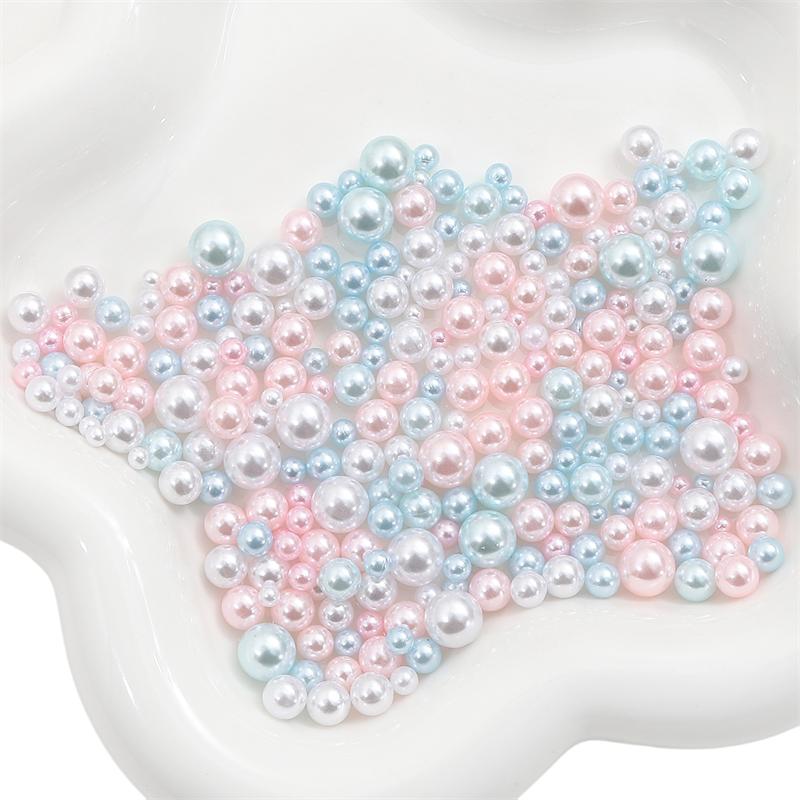 200 шт., 3-8 мм, цветные бусины из АБС-пластика, круглые искусственные жемчужные бусины для самостоятельного изготовления ювелирных изделий, украшения дома, художественный искусственный жемчуг для наполнителей ваз