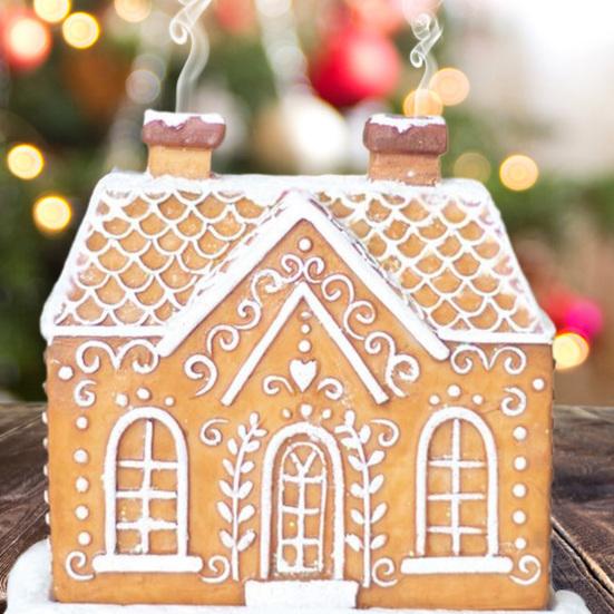 Снежный дом курильница съемная основа твердая смола бревенчатая хижина держатель конуса для благовоний настольный орнамент гостиная офис украшение дома подарок на день рождения