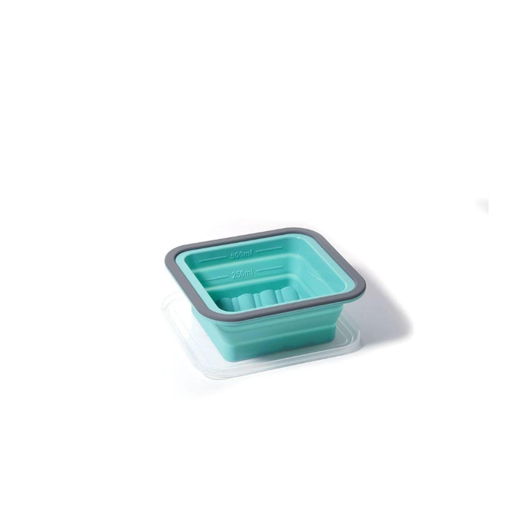 Portable Silicone Foldable Lunch Box - Fresh-Keeping, Classified Storage for Outdoor Picnics