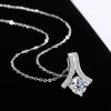 D цвет 1-2CT сертифицированный муассанит ожерелье для женщин платиновое серебро S925 ювелирные украшения свадебный блестящий кулон с драгоценными камнями