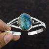 Boulder Chrysocolla Bangle 925 Sterling Silver Cuff Bracelet Adjustable Bangle High Quality Gemstone Jewelry Gift For Mother Elegant Jewelry