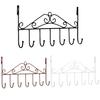 Hangers 5-Hook Punch-free Iron Home Clothing Hanger for Bedroom