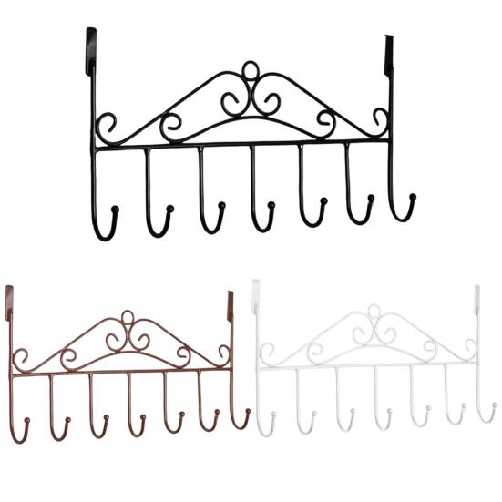 Hangers 5-Hook Punch-free Iron Home Clothing Hanger for Bedroom