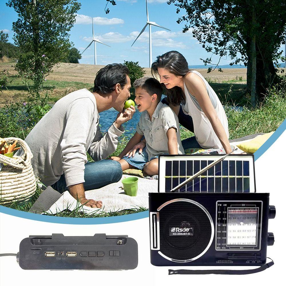 Digital Display MP3 Player Solar Radio Plastic Pocket Radio Player Camping Gadget