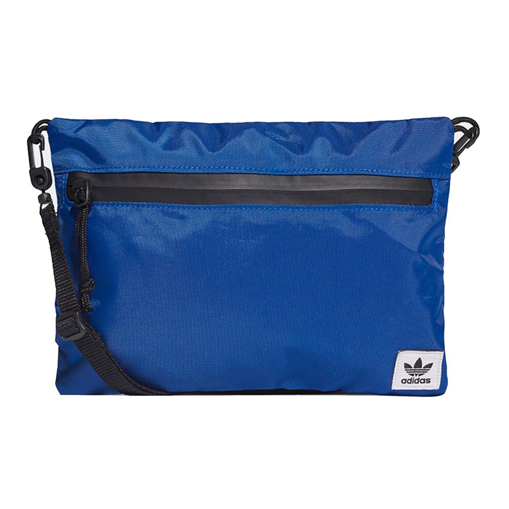 Adidas Originals Three Stripes Sports Casual Solid Color Zipper Shoulder Bag Unisex Shoulder Bag Blue ED8039