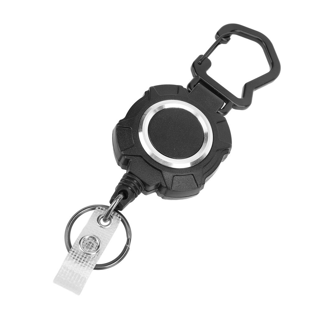 Выдвижной брелок для ключей, предотвращающий кражу, 1 мм, нержавеющая сталь, проволока, карабин, держатель для удостоверения личности