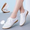 Genuine Leather Summer Loafers Women Casual Shoes Moccasins Soft Pointed Toe Ladies Footwear Women Flats Shoes White