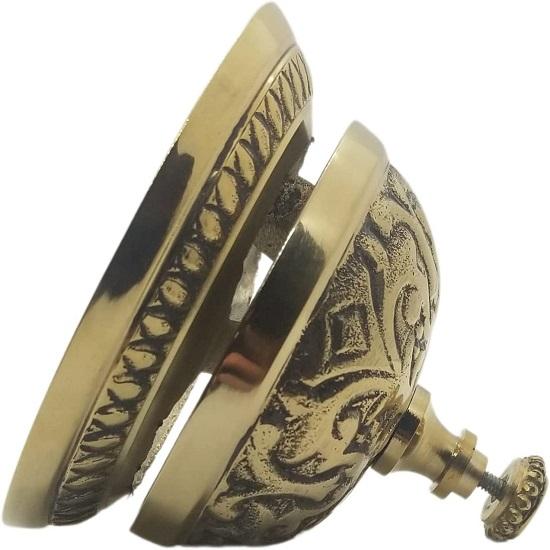 Solid Victorian Brass Help Desk Bell