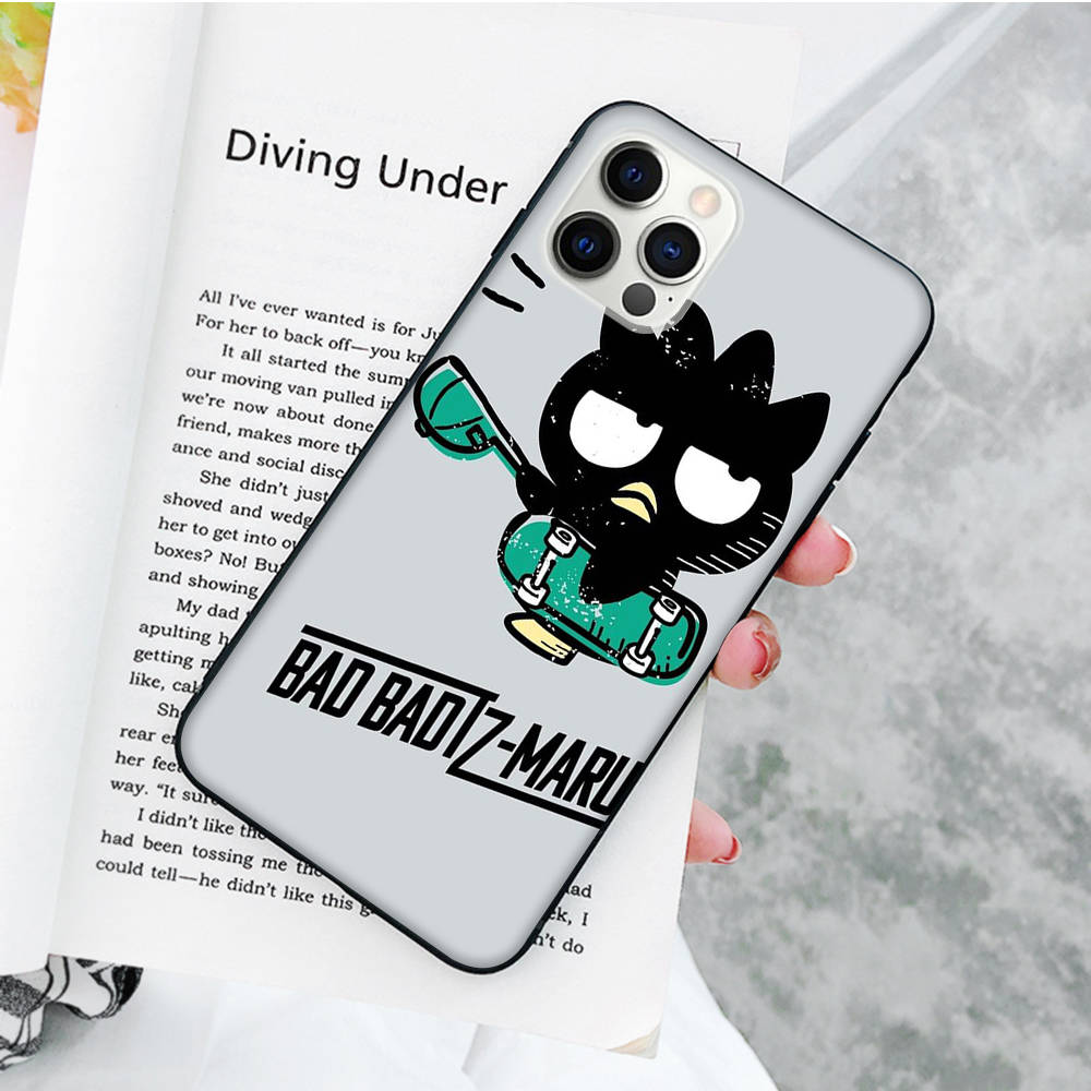 JZ13 Черный мягкий чехол Badtz-maru для OPPO Reno 8 6 5 4 Pro Plus Find X3 A17 A3 A31 A38 A40 A53 A54 A55 A74 A76 A78 A77 A80 A94 A95 A96 Lite