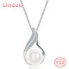Линдон Стерлингового Серебра 925 Классическое Женское Ожерелье Кулон Циркон Модный Подарок