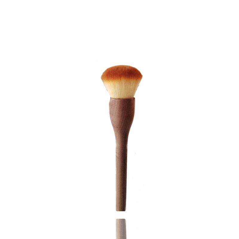 Мягкая кисть для пудры, пламенные румяна, кисть для тонального крема, кисть для макияжа из орехового дерева, кисть для тонального крема, кисть для рассыпчатой ​​пудры, кисть для теней.