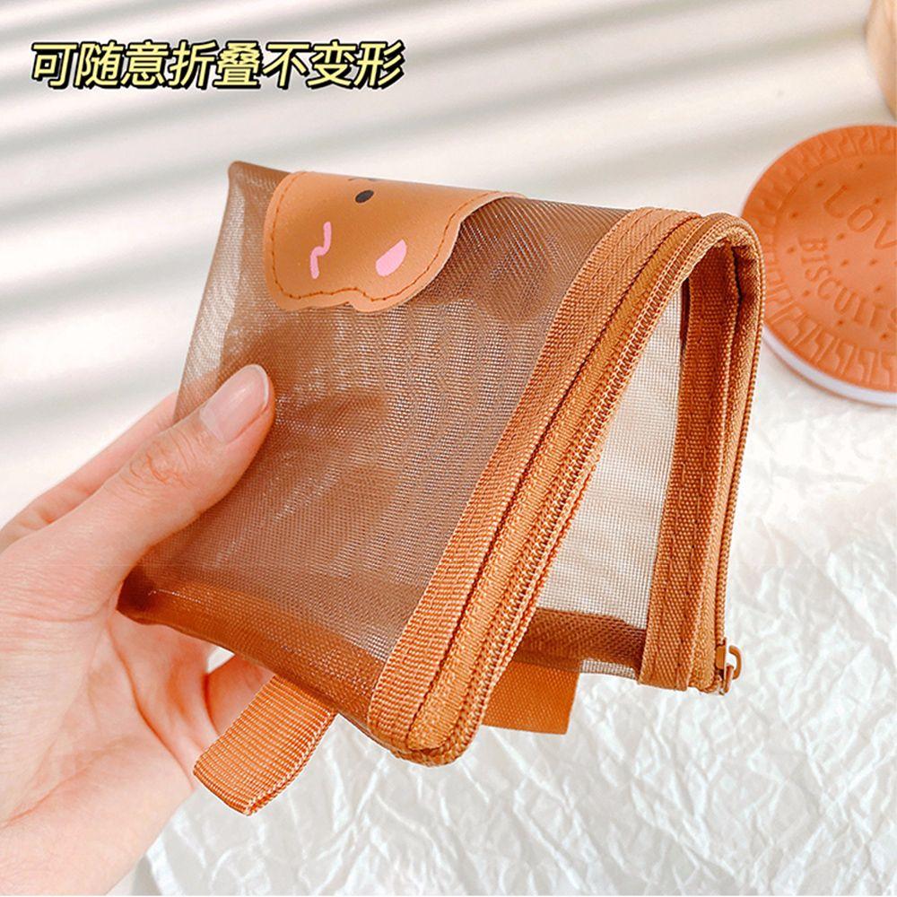 Pen Bag Stationery School Supplies Mesh Pencil Case Storage Bags Bear Pencil Bags Kawaii Pencil Bag