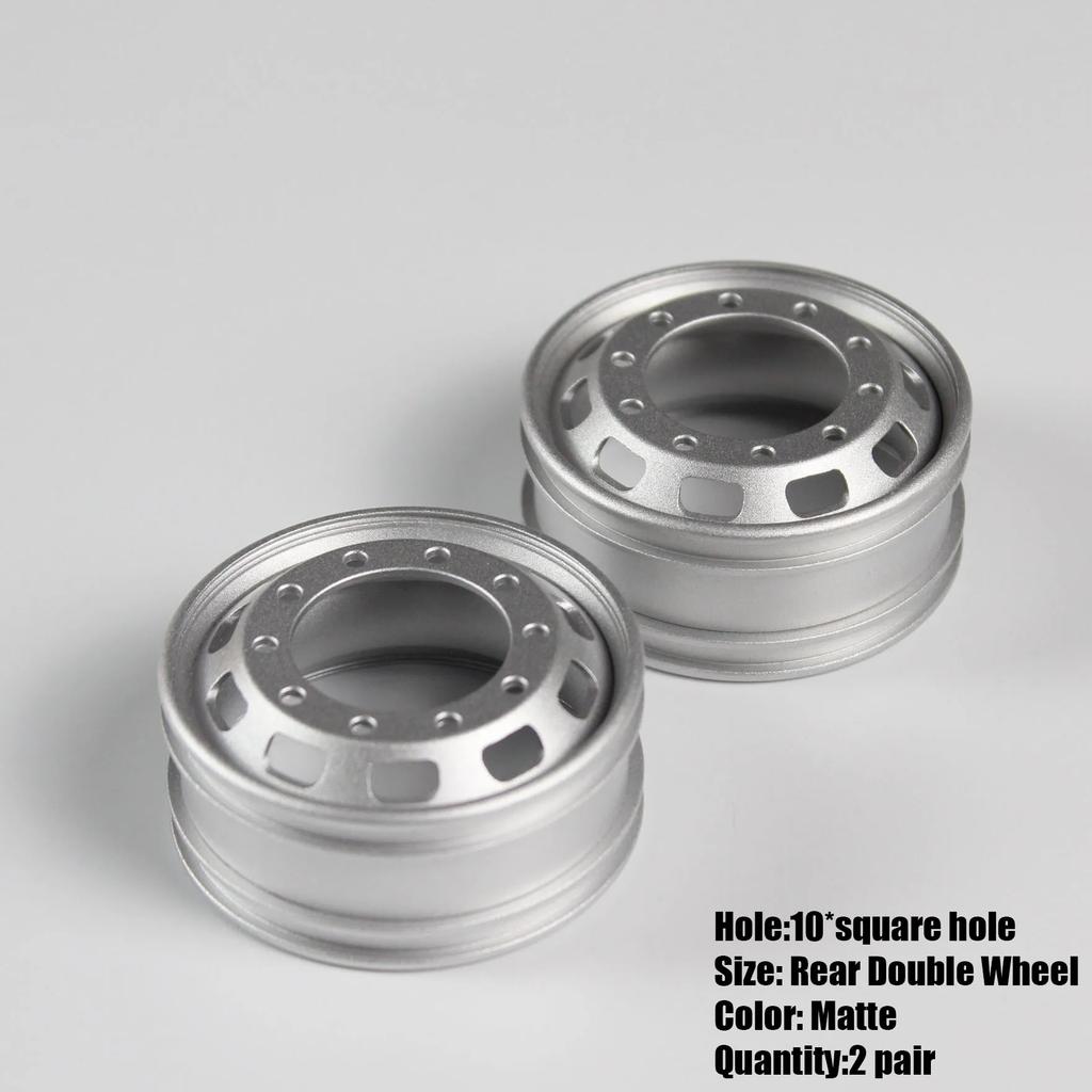 1 Pair Metal Front/rear Hub Wheel Spindle Head Brake Drum for 1/14 Tamiya RC Truck For scania 770S For man