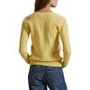 Свитер с V-образным вырезом Polo Ralph Lauren, вязаный косами, женский свитер 211971866-007