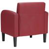 Armchair with Armrests Burgundy 54 cm Faux Leather