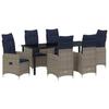 Garden Dining Set 7 pcs Black Poly Rattan