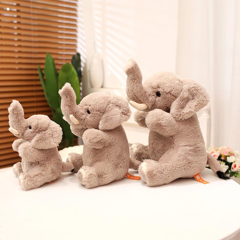 Realistic Plush Elephant Toy Cute Stuffed Animal Companion Ideal For Children Decoration And