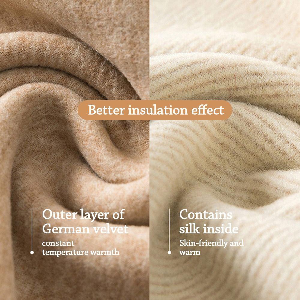 Thickened Warm Knee Sleeve Velvet Knee Support Extended Leg Sleeves Unisex