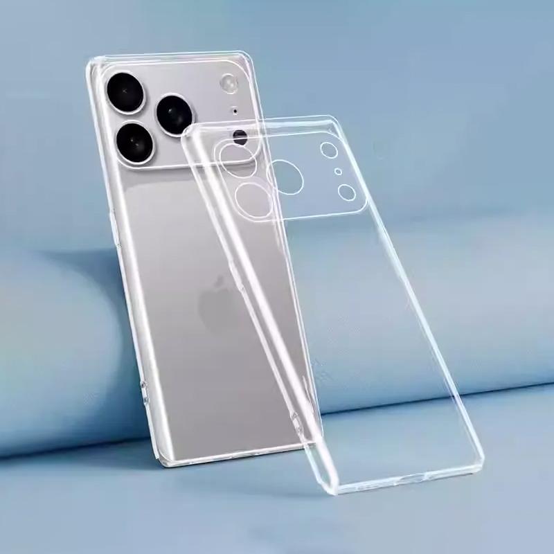 Кристально Чистый Ультратонкий Гибкий Силиконовый Чехол из ТПУ для iPhone 17 Pro Max Air 5G Прозрачный Мягкий Защитный Чехол Аксессуары
