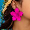 Rose Red Statement Floral Earrings for Women's Party Wear