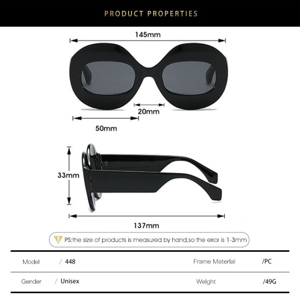 PC Sunglasses Goggles Color-block Gradient Lenses Big Frames Shades UV400 Block Glare UV Protection Sun Glasses Women Fashion