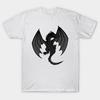T Shirt Women Black Clinging Dragon Harajuku Print Kawaii Tshirt Summer Short Sleeve Female T-Shirt Top Tee