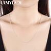 URMYLADY Серебро 925 пробы, 5 шт./лот, 16/18/20/22/24/26/28/30 дюймов, 1 мм, цепочка в виде змеи для женщин и мужчин, модные ювелирные изделия, подарок