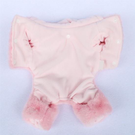 Пижамы для собак с капюшоном, универсальные фланелевые плюшевые наряды для домашних животных, комбинезон, пальто