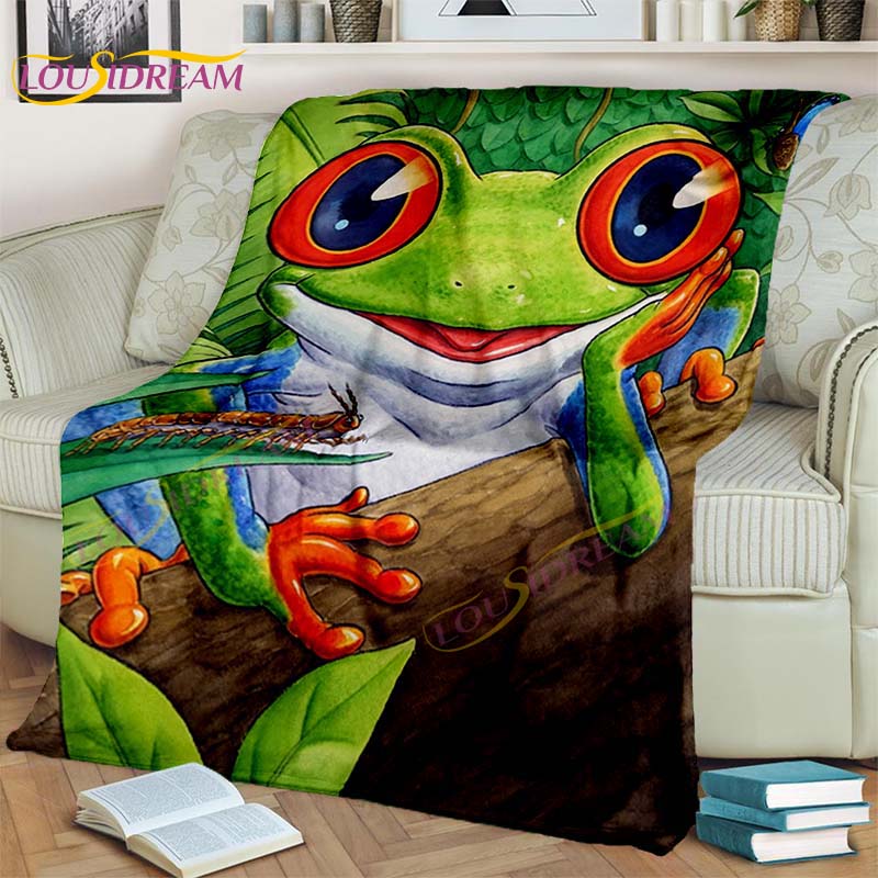Одеяло с лягушкой-принцем, одеяло с древесной лягушкой, мультяшное одеяло для дивана-кровати, подарочное одеяло, одеяло для взрослых и детей
