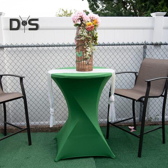 Чехол для коктейльного столика, однотонный дизайн, высокая эластичность, маслостойкая, универсальная посадка, простая установка, круглая скатерть с высоким верхом