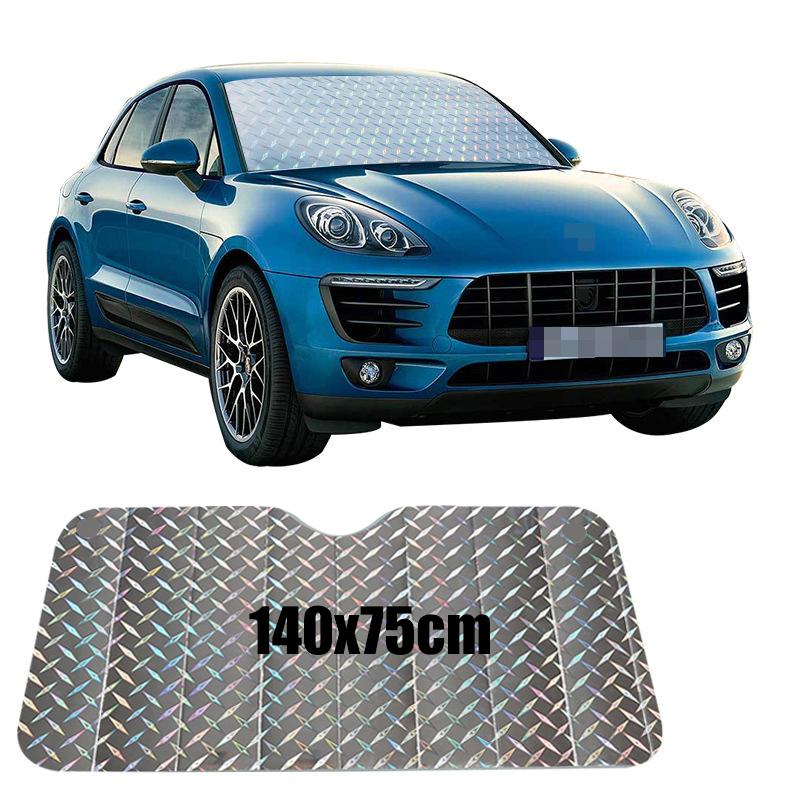 Автомобильный солнцезащитный козырек УФ 130x60 130x70см Защитная шторка Автомобильная солнцезащитная пленка Козырек на лобовое стекло Чехол-солнцезащита на лобовое стекло Солнцезащита