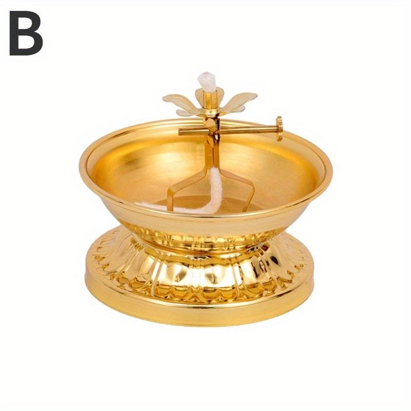 Держатель лампы с регулируемой яркостью, масляная лампа из сплава, блюдо, масляная лампа для приготовления пищи, масляная лампа для домашнего поклонения, вечногорящие лампы для внутреннего использования