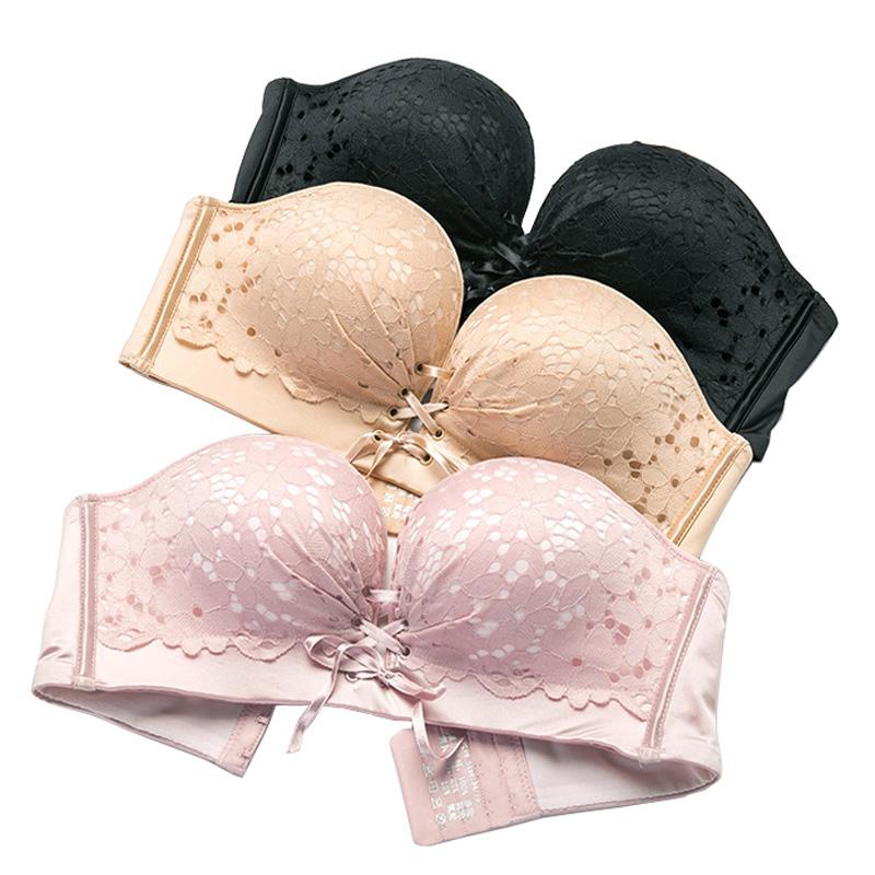 Бюстгальтеры с половиной чашки для женщин, невидимый бюстгальтер пуш-ап без бретелек, свадебный бюстгальтер с открытой спиной, женские бюстгальтеры с мягкой прокладкой без косточек