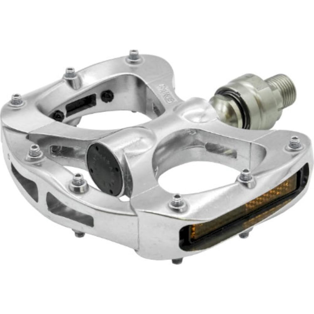 MKS Pretzel Ezy Superior Silver Bicycle Pedals (Mikashima Manufacturing)
