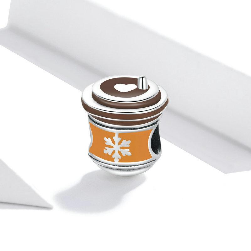 Еда Десерт Послеобеденный чай Коллекция шоколадных бусин Карта, Летний напиток Серебряные бусины 925 пробы