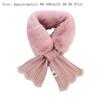 Cross Knitted Scarf Shawl Plush Scarfs Elegant Wool Collar  Winter