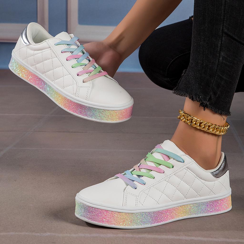 TUINANLE Женская обувь дышащие кроссовки Bling повседневные нескользящие туфли на платформе для сёрфинга