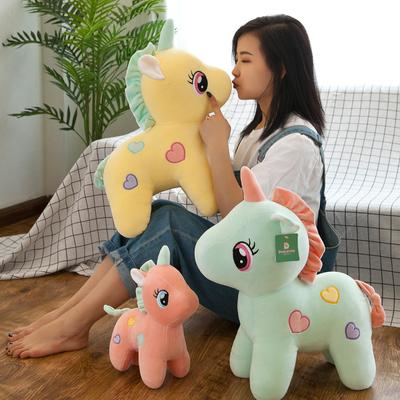 Kawaii Мультфильм Анимация Животное Единорог Пони Кукла Плюшевая Игрушка Детская Кукла для Дня Рождения Украшение Подушка Рождественский Подарок