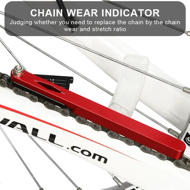 Bicycle Chain Measuring Device Wear Measuring Ruler Multi-Functional Bike Mountain Road Bicycle Chain Stretching Detection Tools