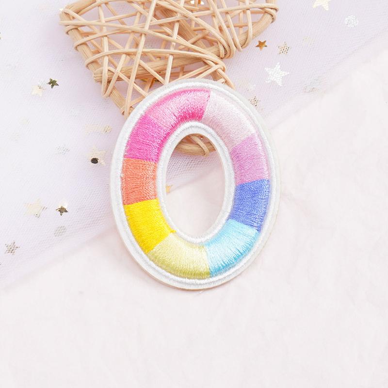 Алфавит 26 букв вышитые наклейки современный полиэстер ручная работа своими руками аппликация простота вогнутые выпуклые буквы градиент цвета