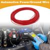 1 шт. 24 AWG Универсальный провод заземления для автомобильного радио, Автомобильный, Провод питания для автомобильных динамиков, Полностью изолированный, Мягкая на ощупь оболочка, TC Красный 49 футов