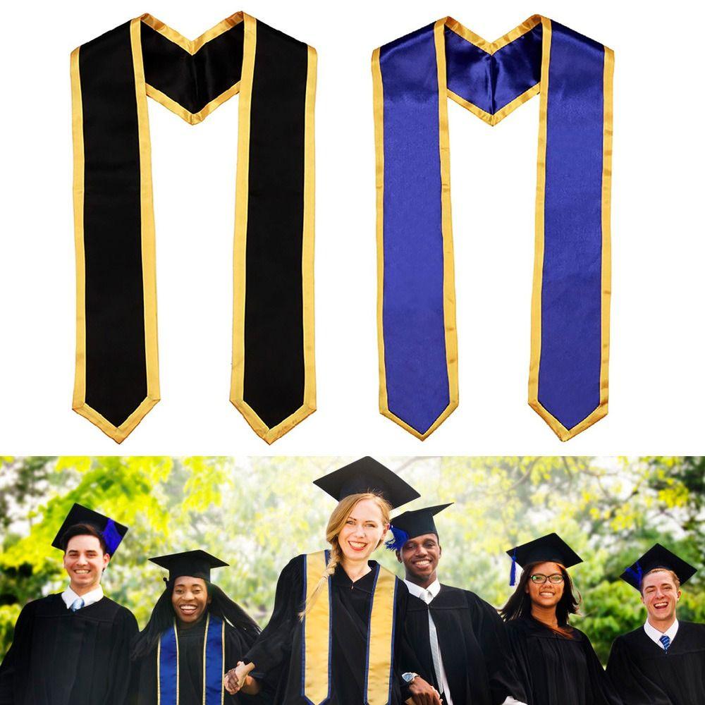 Unisex Graduation Uniform Adult Graduation Robes Graduation Stole Sash Honor Stole Black Sashes